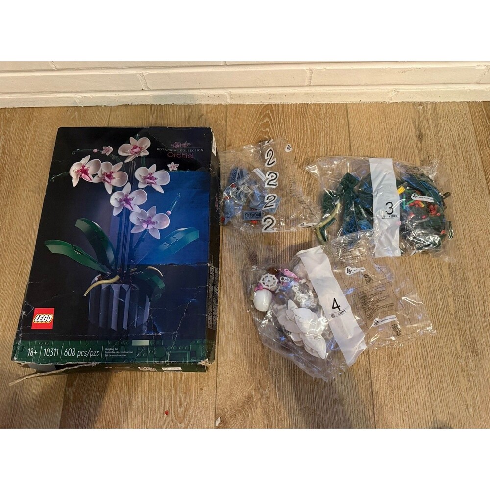 Lego Botanical Orchid / # 10311 Incomplete for PARTS ONLY w/ BOX